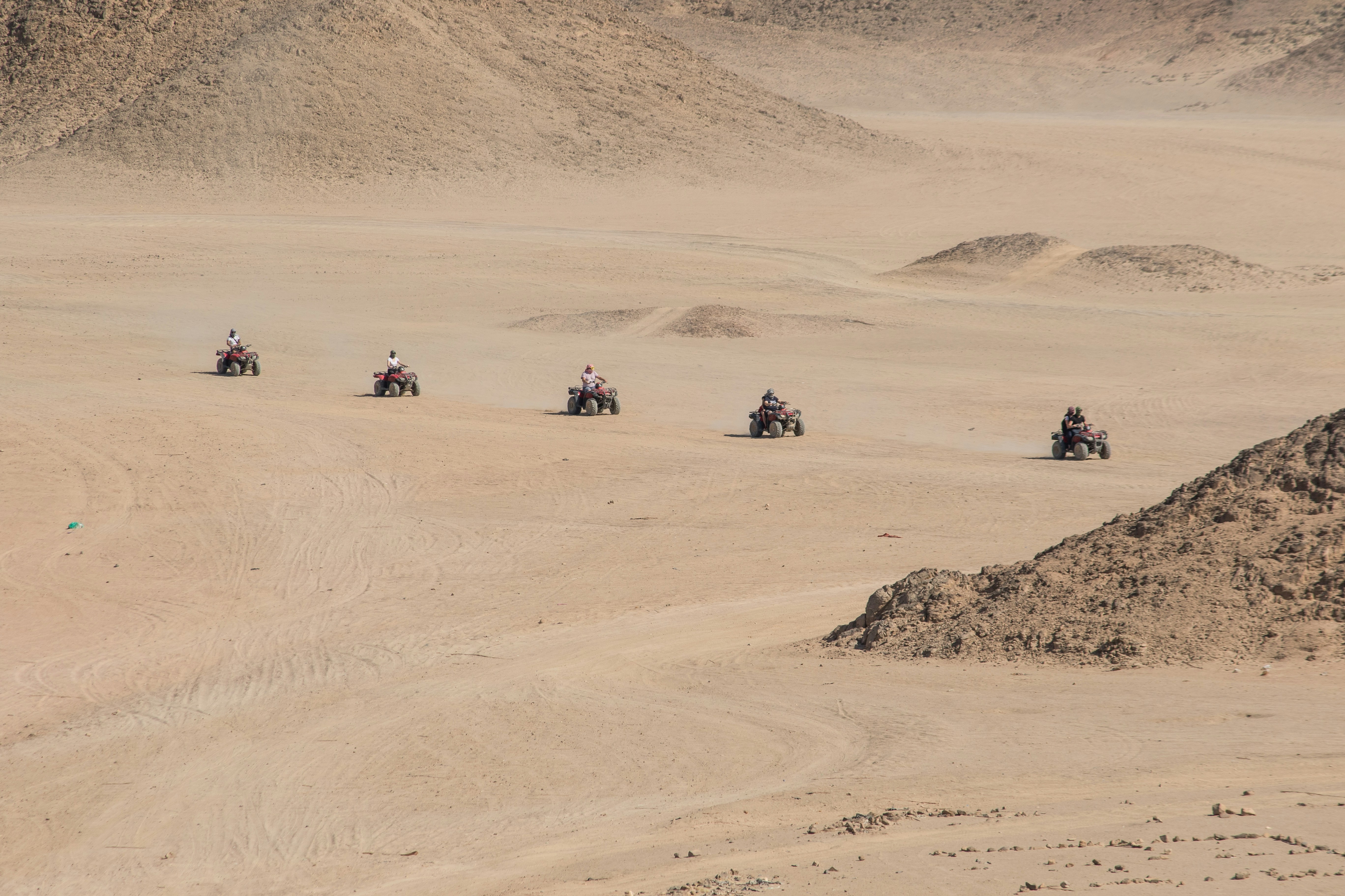 ATV Group Riding in Desert