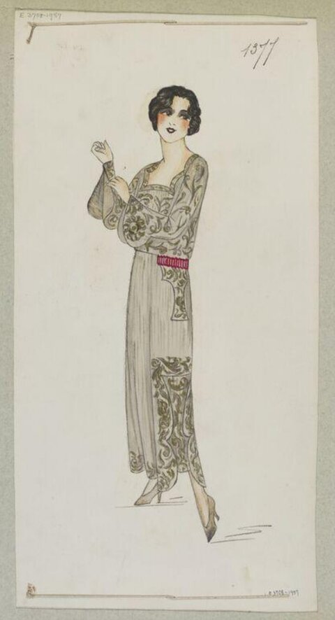 1920s Fashion Dress Sketch