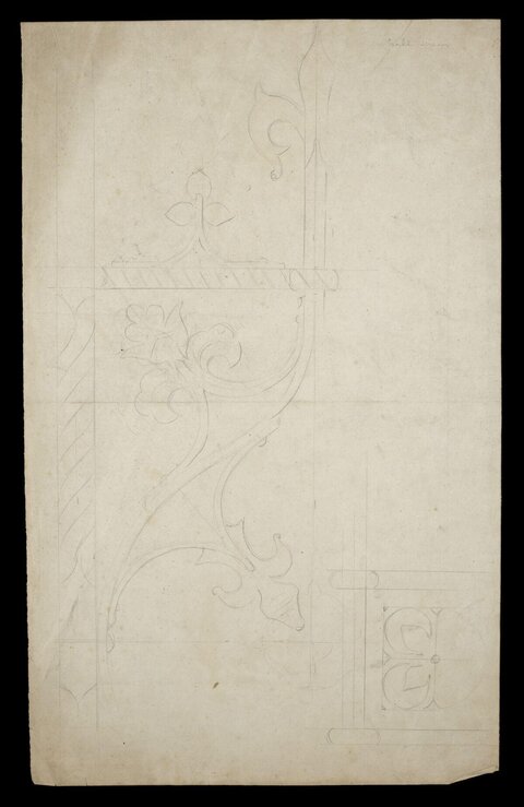 Pencil Sketch of Decorative Ironwork Design