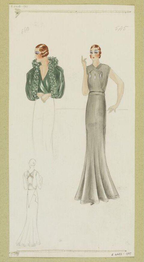 Vintage Fashion Design Sketches