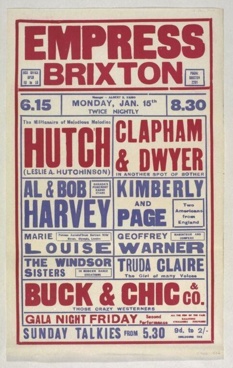 Vintage Empress Brixton Show Poster
