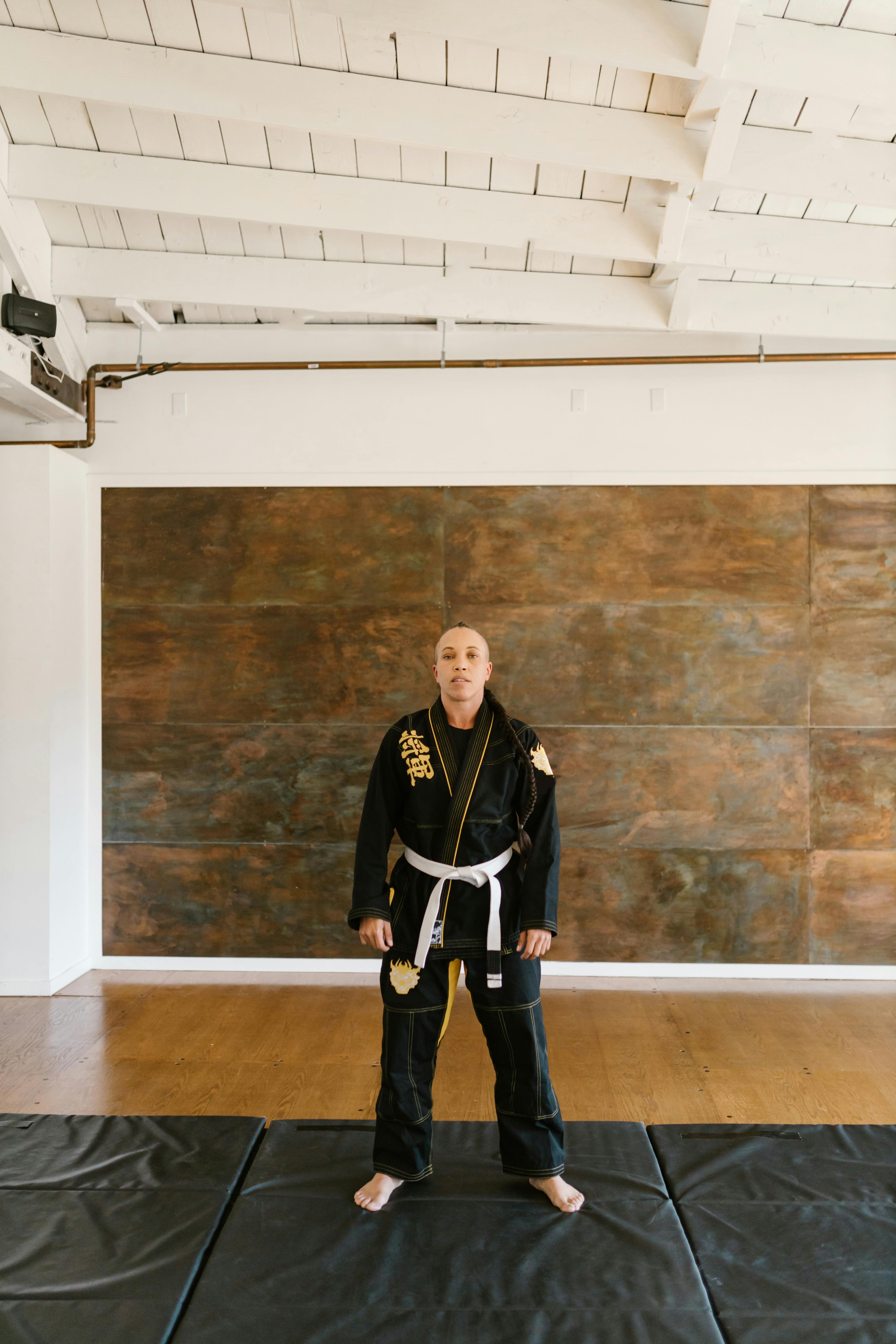 Martial Artist on Training Mats