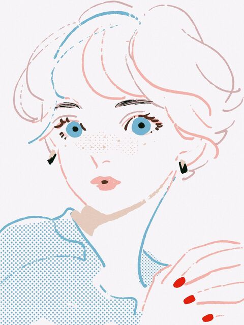 Stylized Young Woman Portrait