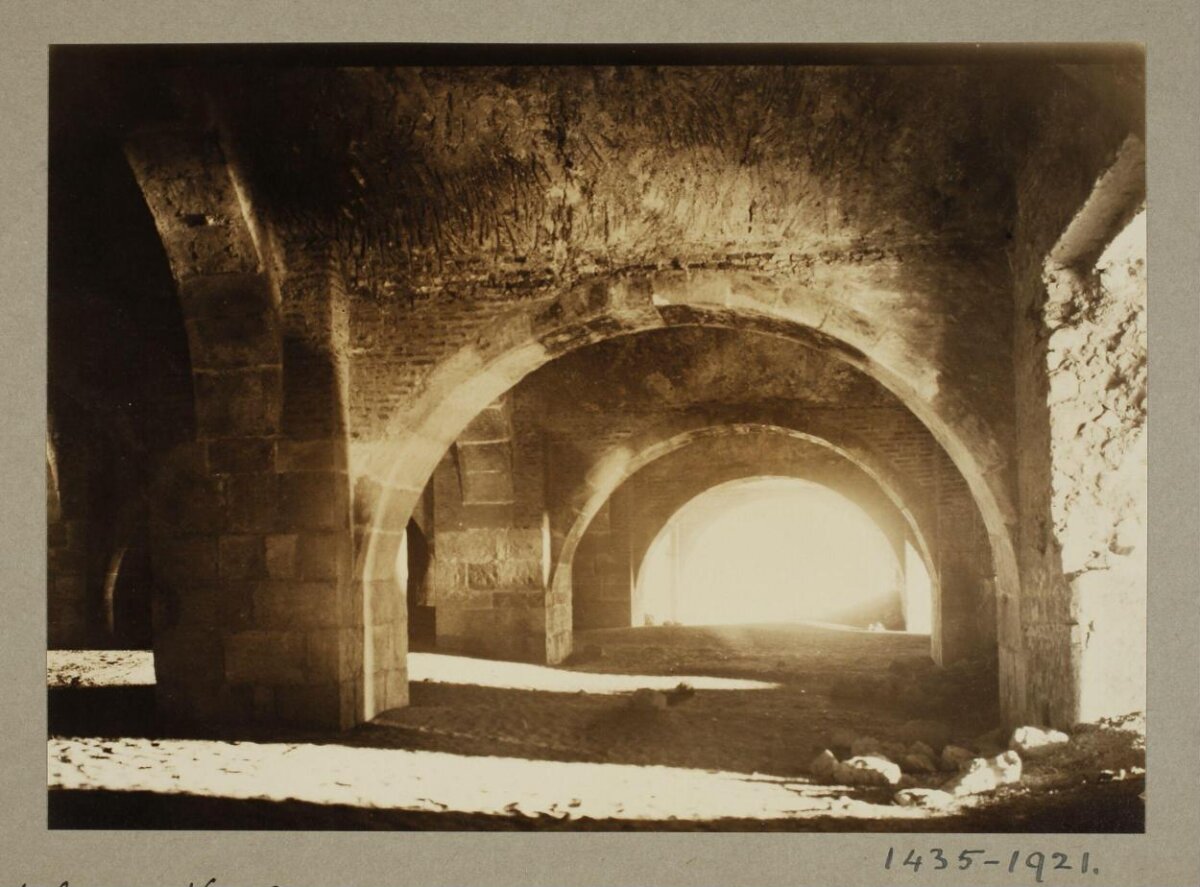 Vintage View of Stone Arched Vaults
