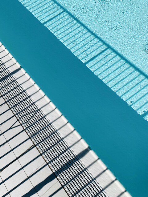 High Angle View of Swimming Pool Edge