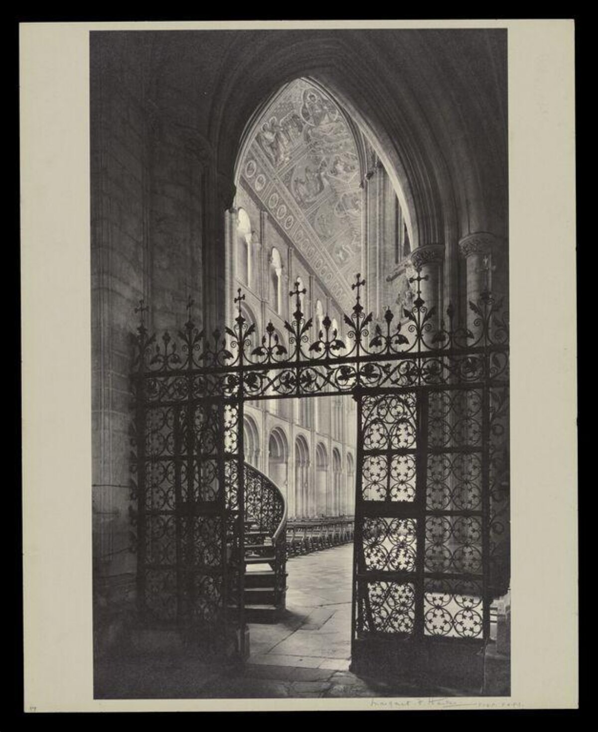 Cathedral Interior with Wrought Iron Gate