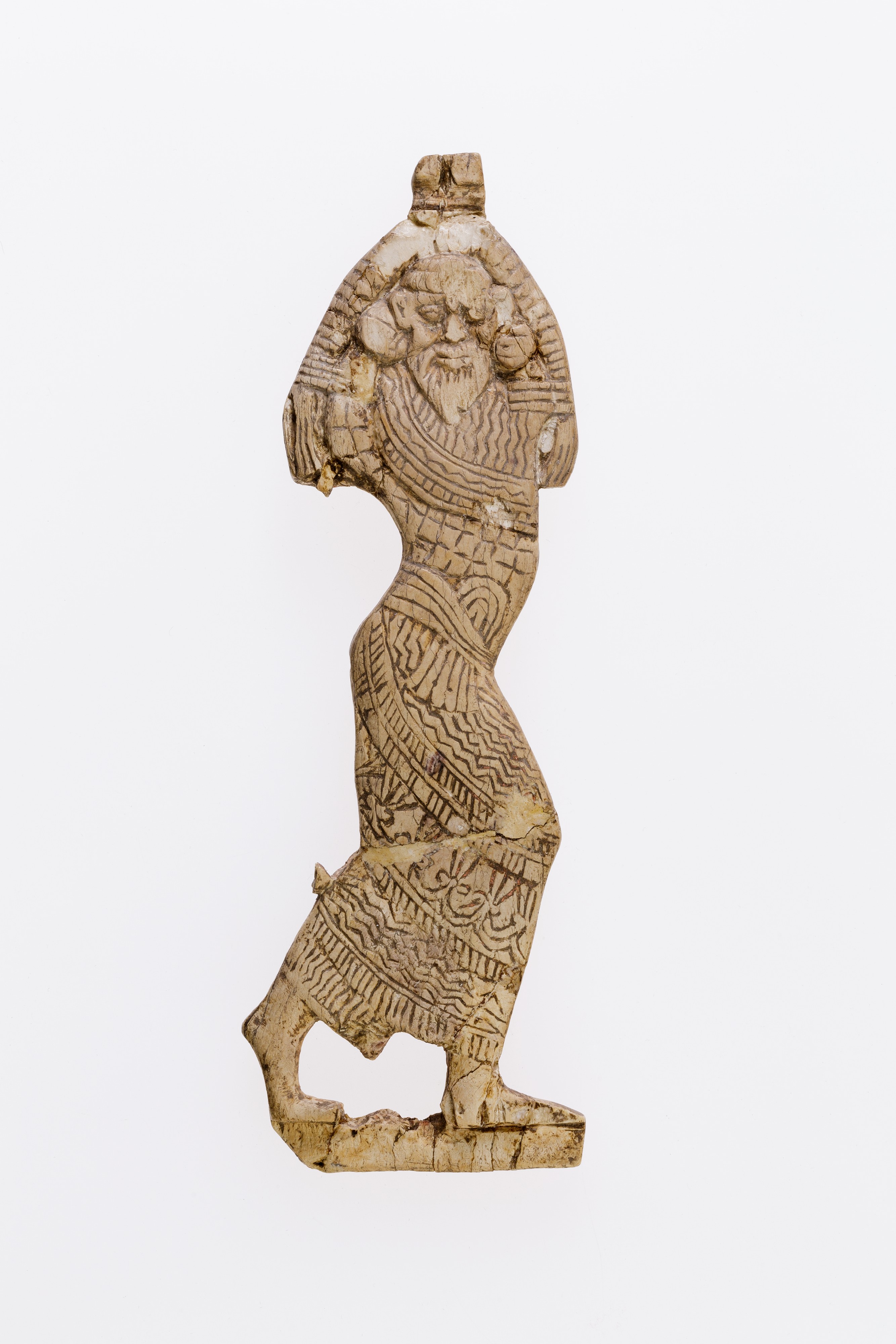 Ancient Carved Bearded Figure