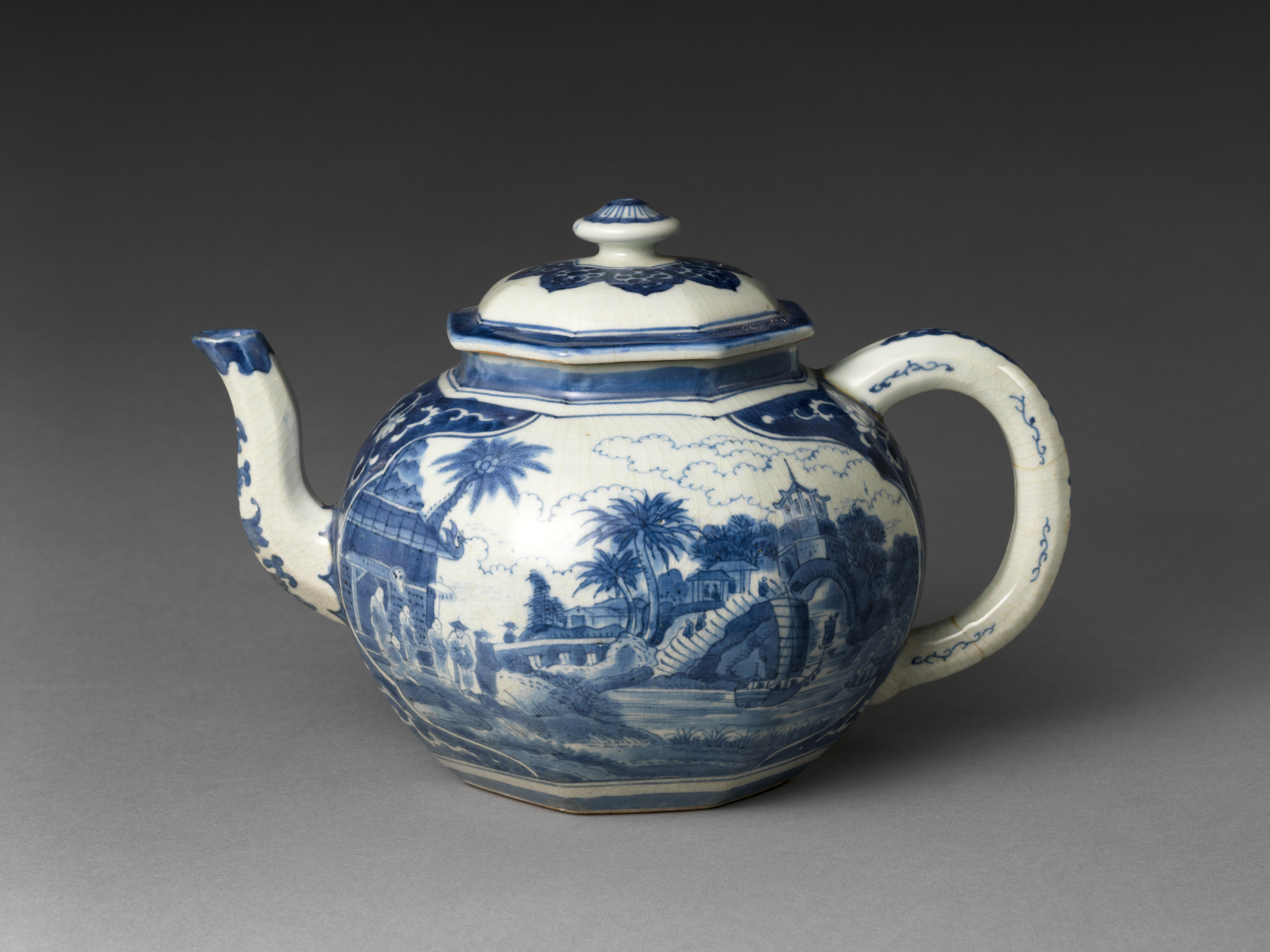 Chinese Blue and White Porcelain Teapot