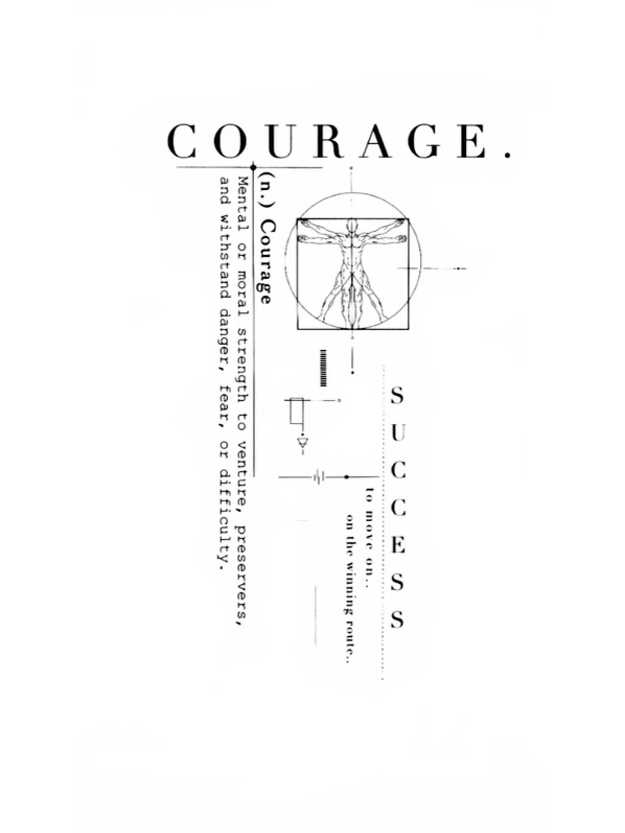 Courage Definition Inspirational Poster