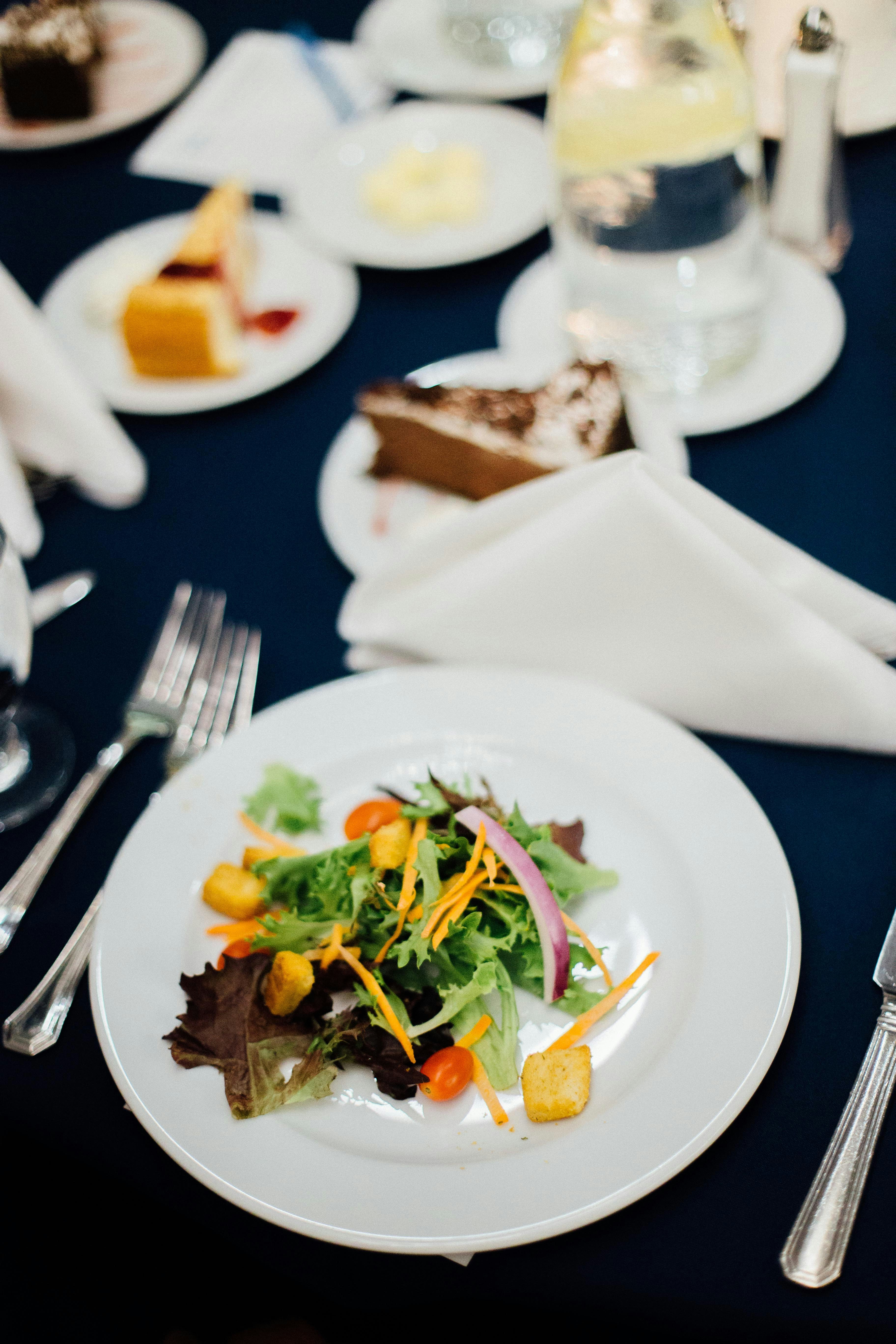Salad on Formal Dining Table