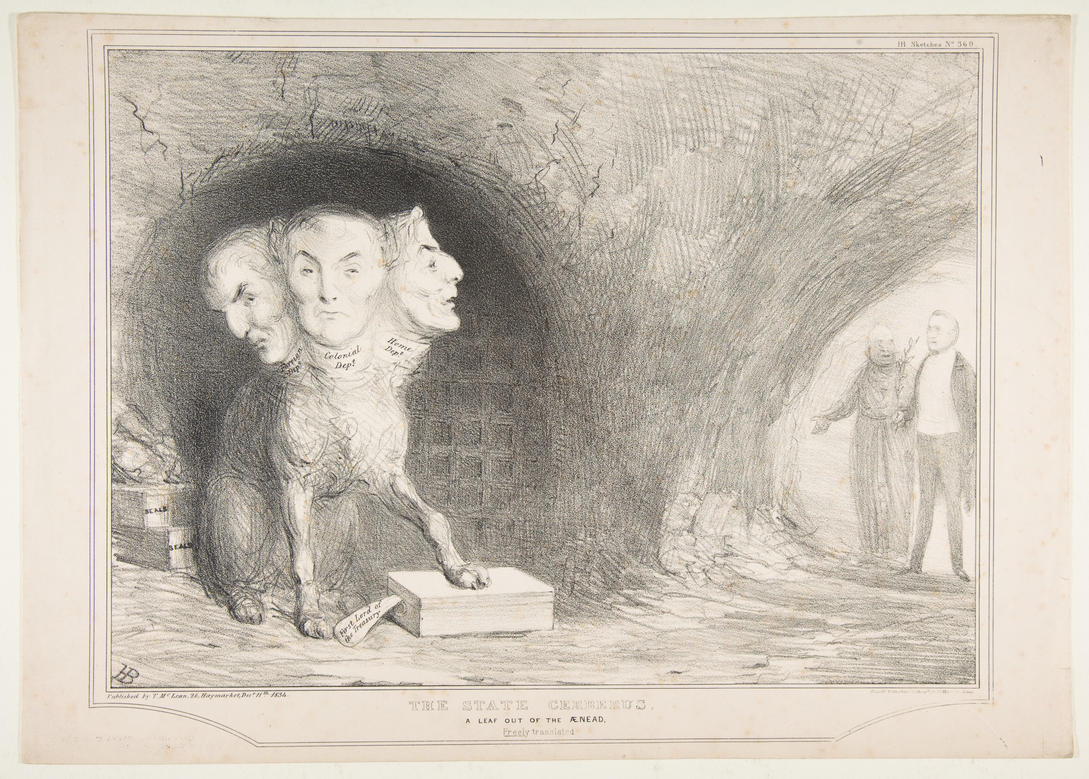The State Cerberus Political Cartoon
