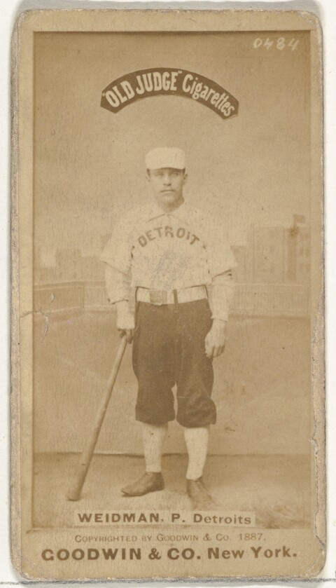 1887 Detroit Baseball Player Cigarette Card