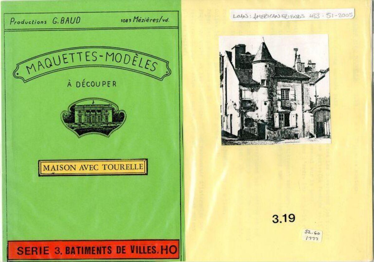 Paper Model Kit Cover for House with Turret