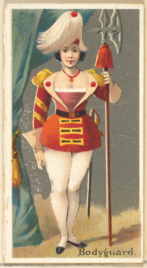 Vintage Female Bodyguard Illustration
