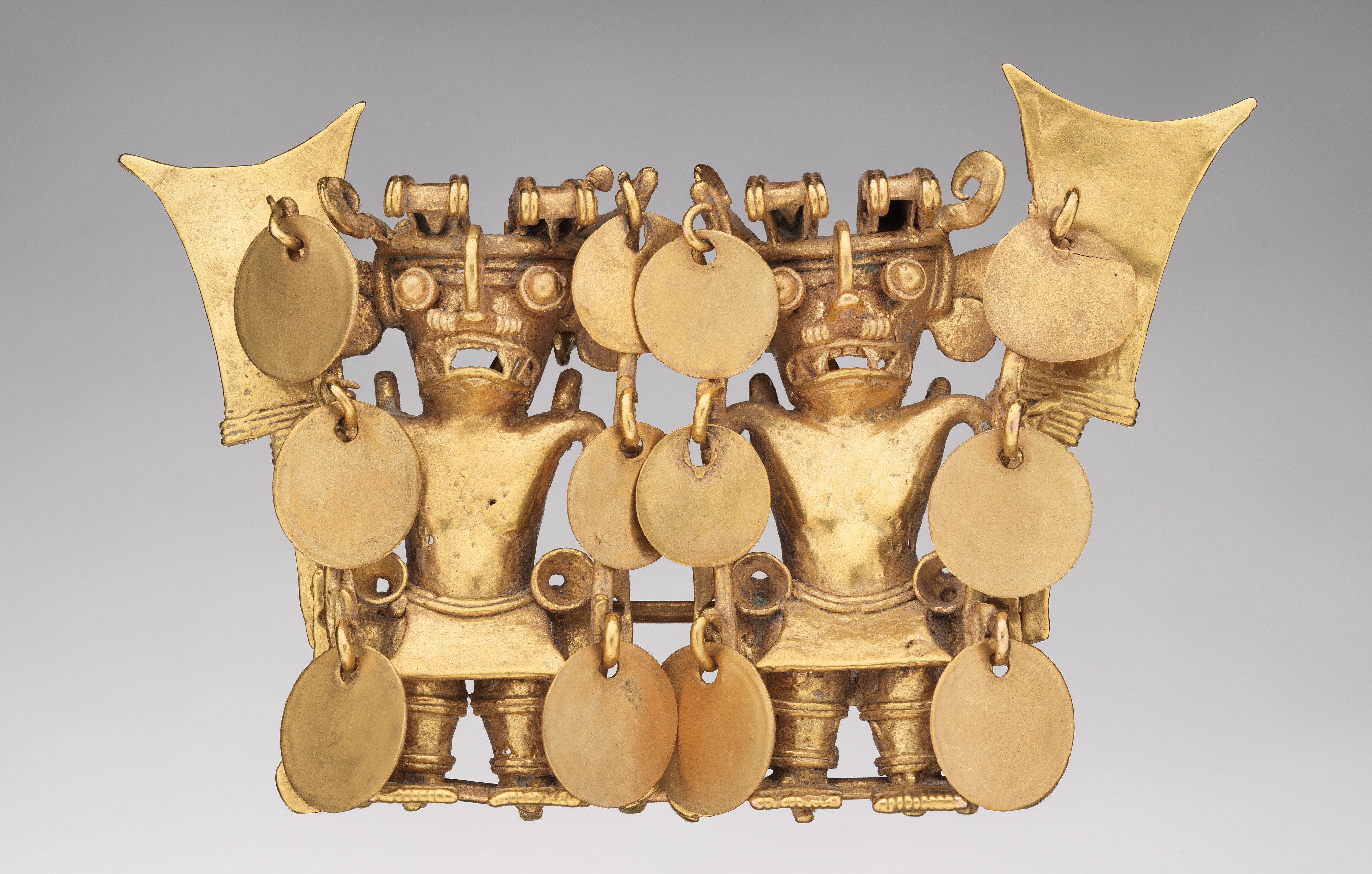 Ancient Double Figure Gold Pendant