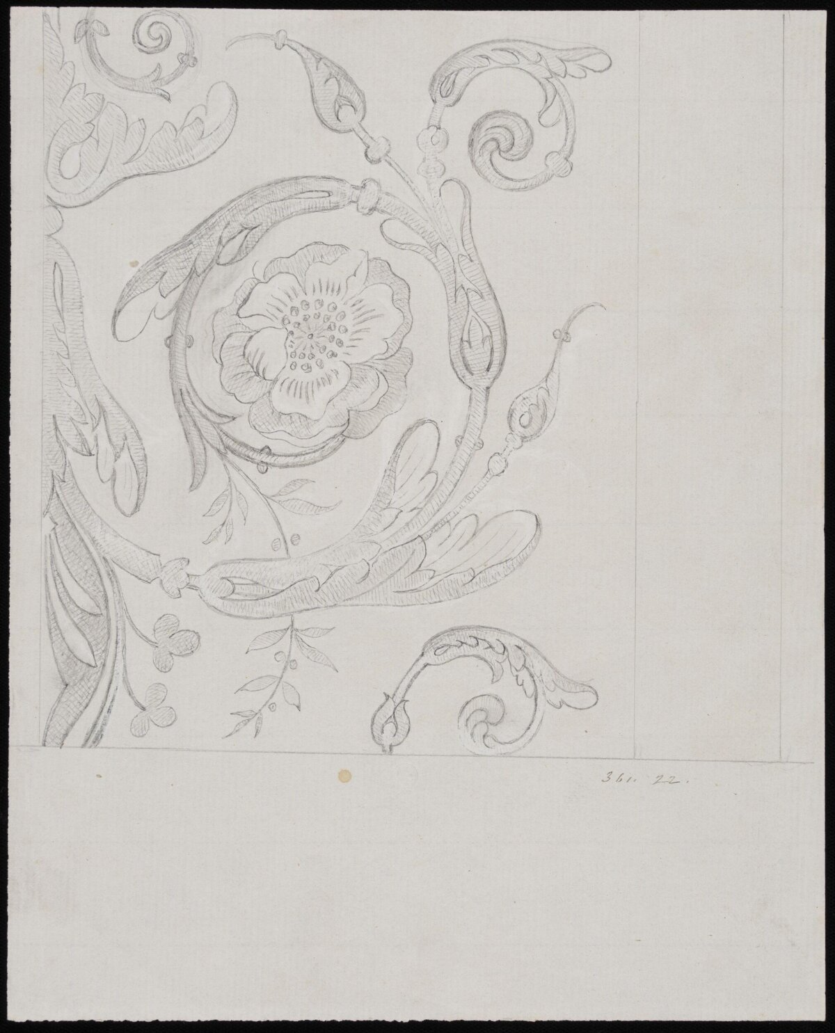 Pencil Sketch of Floral Ornament