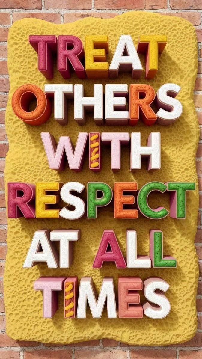 Treat Others With Respect Motivational Sign