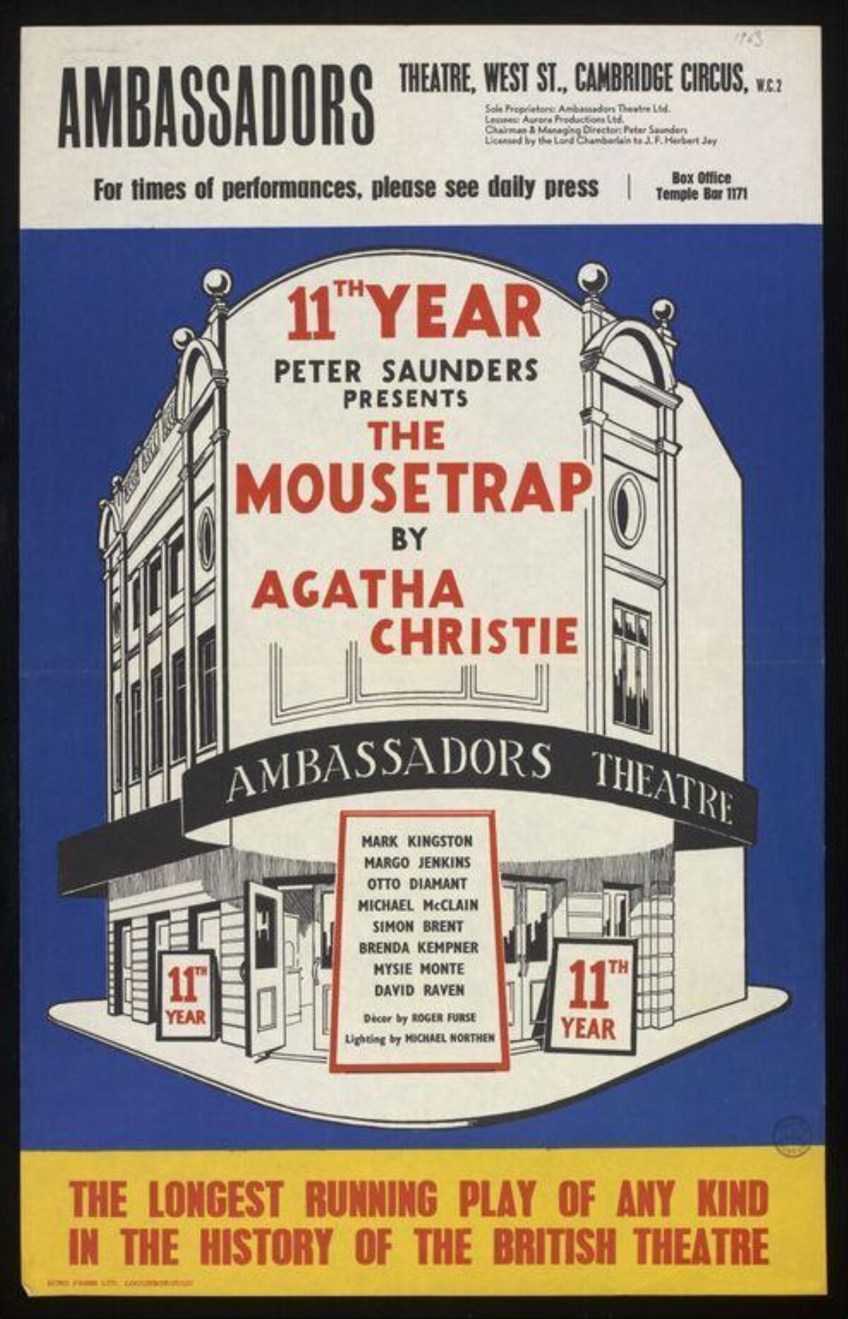 Vintage The Mousetrap Play Poster