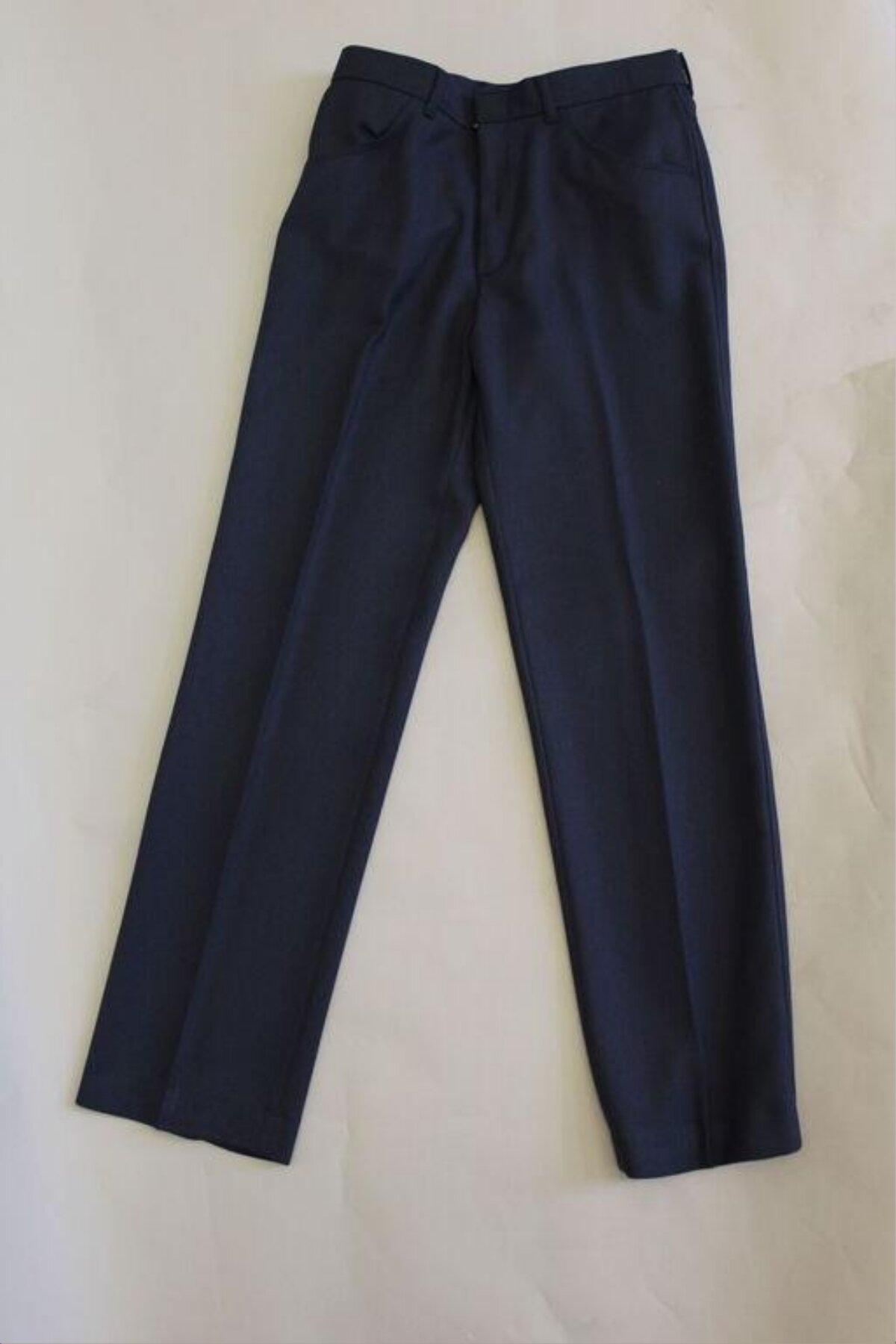 Navy Blue Straight Dress Trousers
