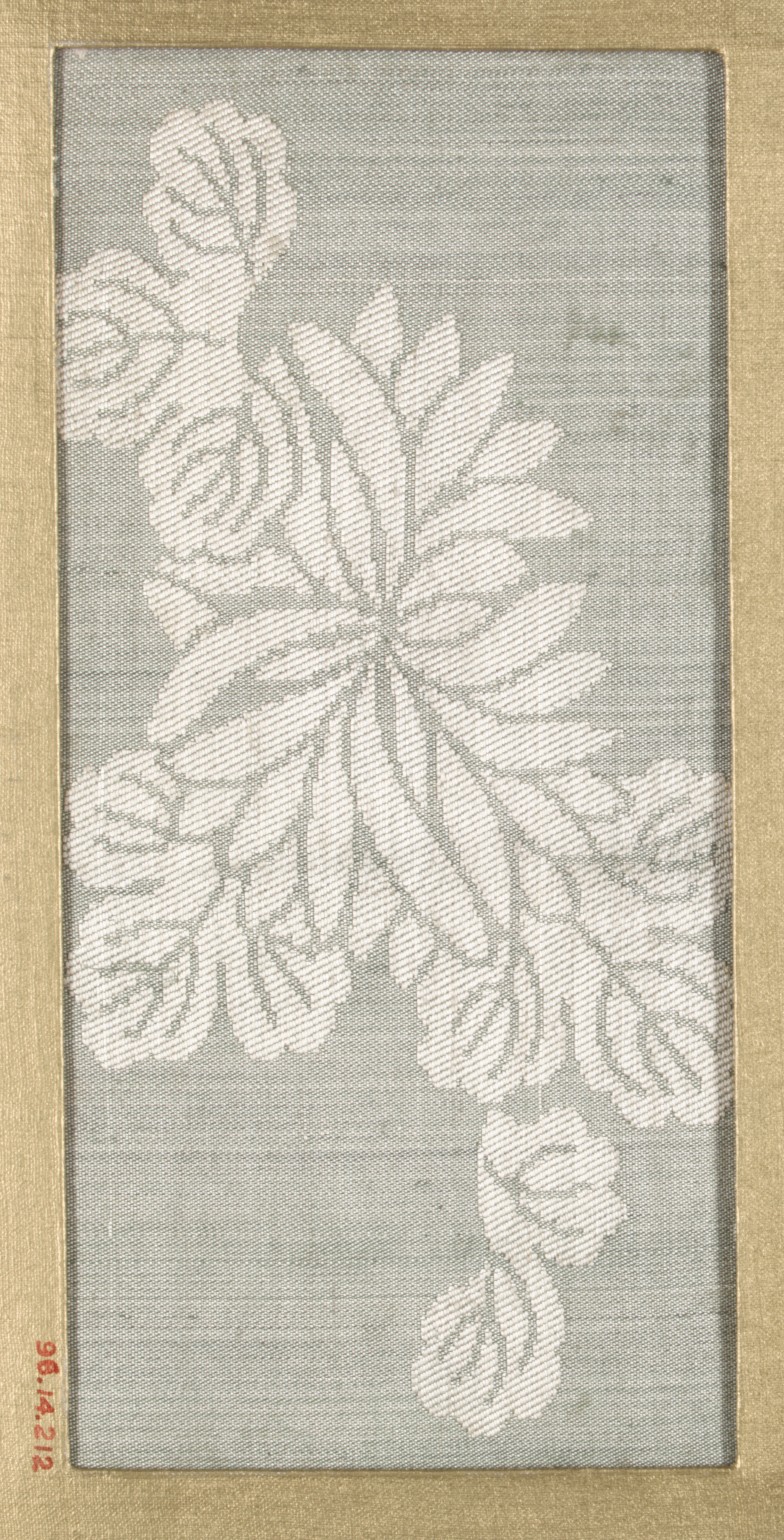 Leaf Pattern Woven Textile Fragment