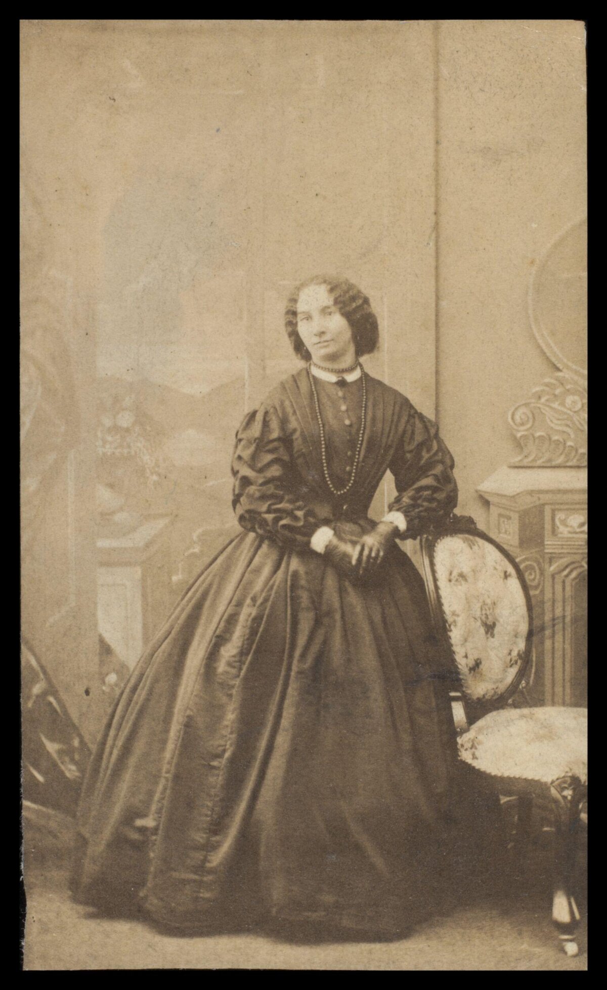 Vintage Studio Portrait of a Victorian Woman