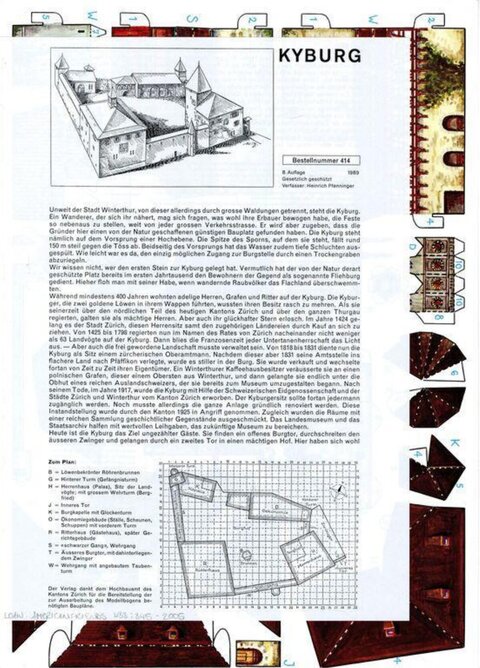 Kyburg Castle Paper Model Template