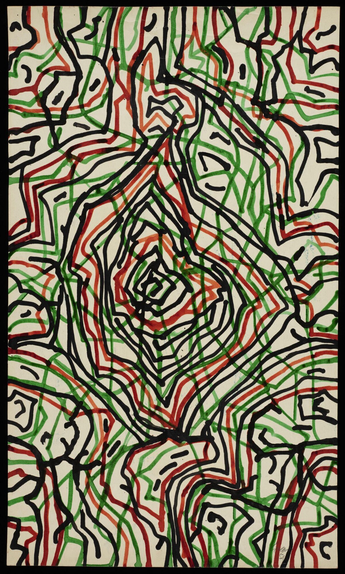 Abstract Geometric Line Art