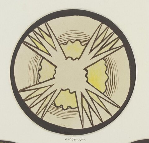 Circular Stained Glass Star Design