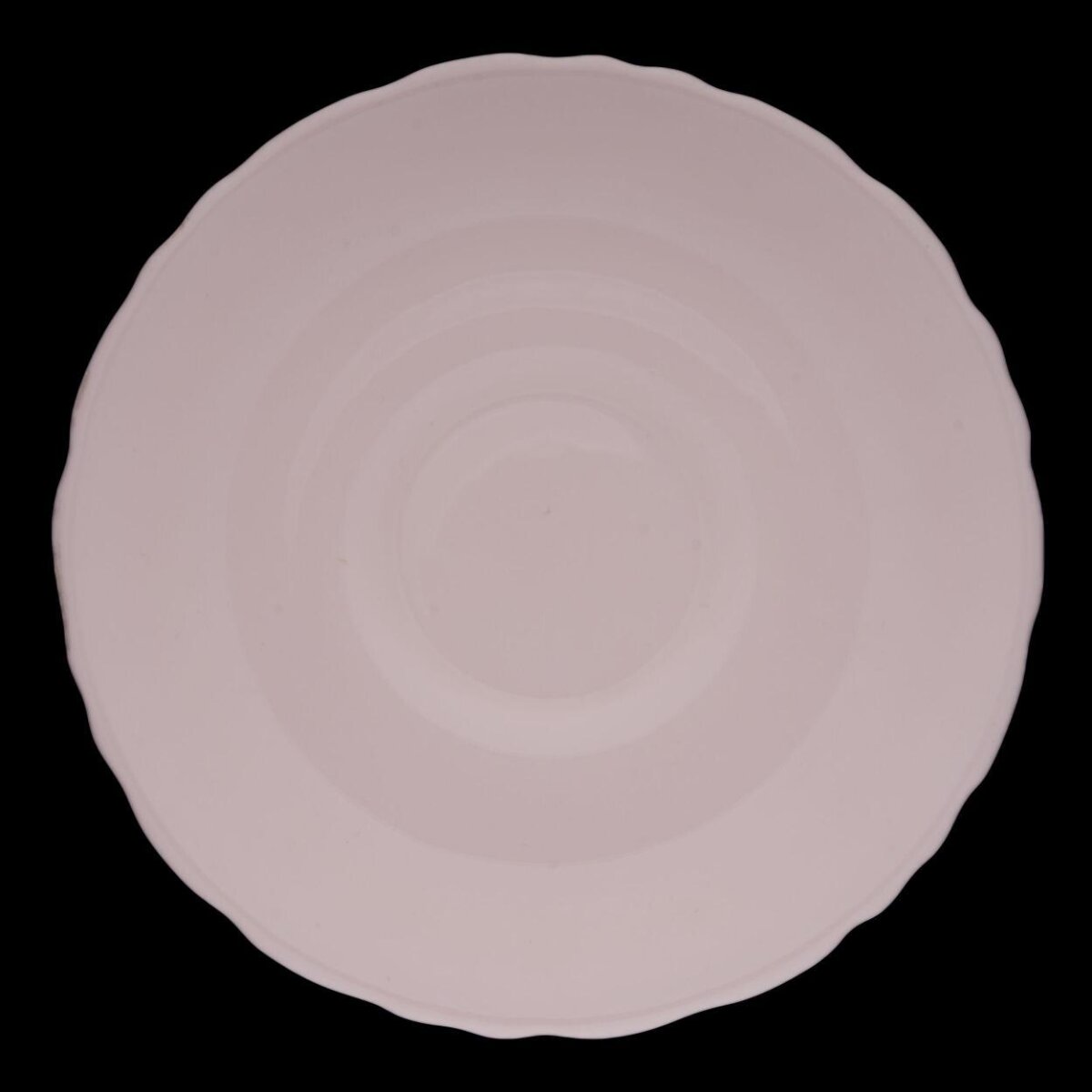 White Scalloped Ceramic Plate