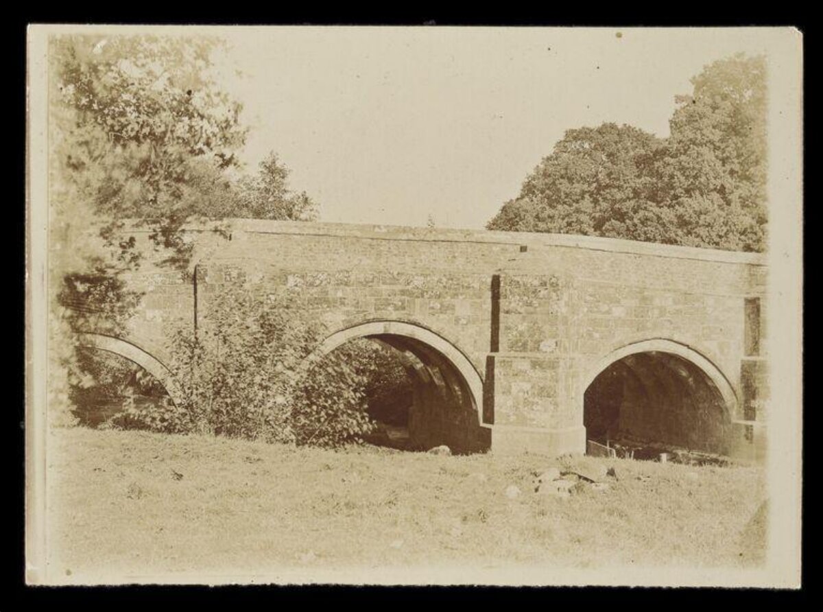 Vintage Three Arch Stone Bridge