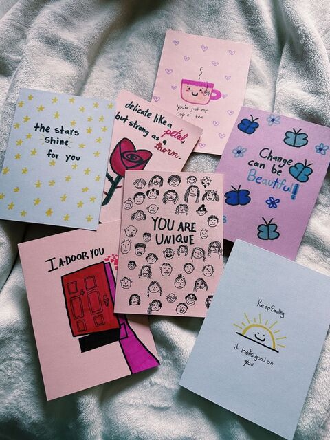 Handmade Positive Quote Greeting Cards