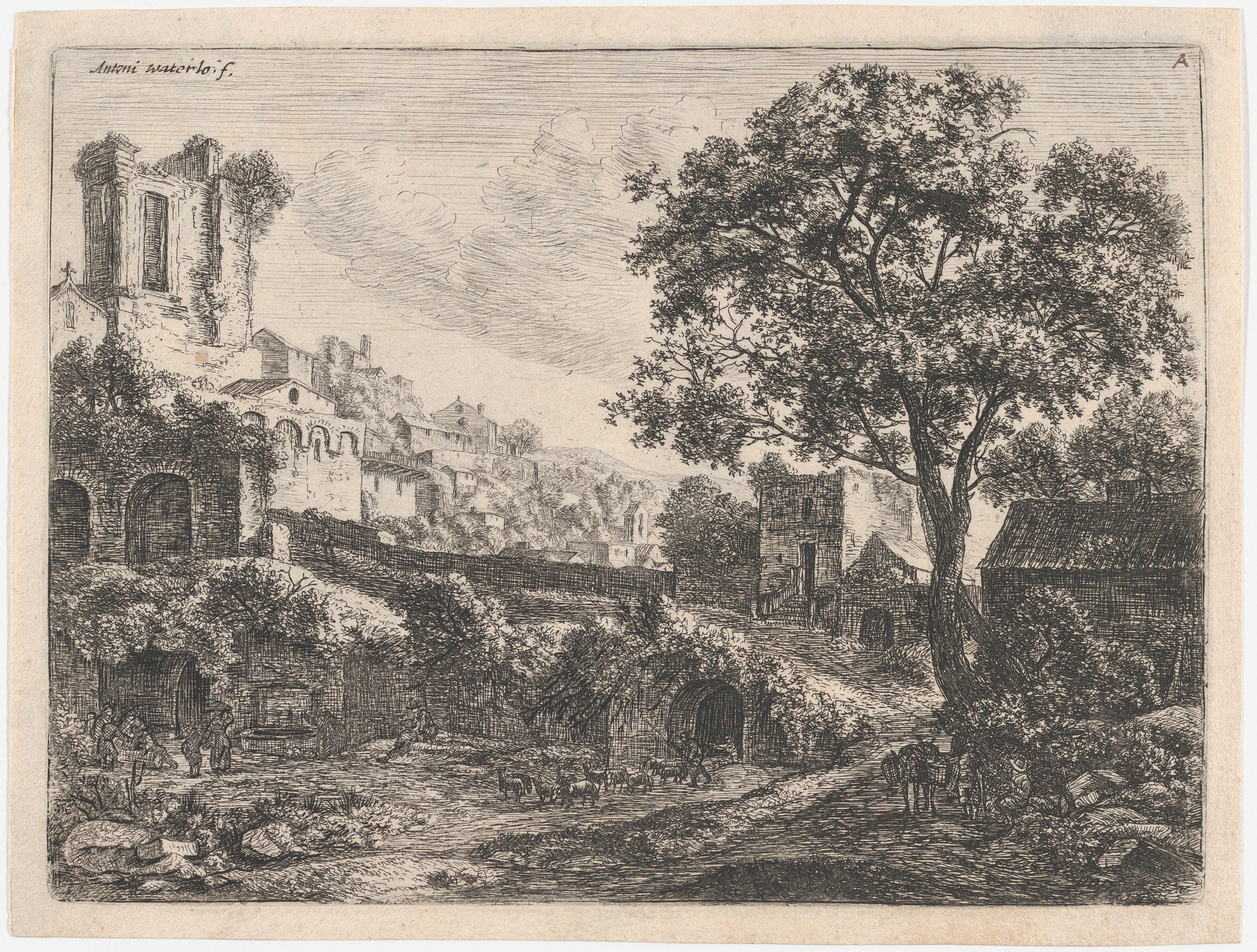 Rural Landscape with Ancient Ruins