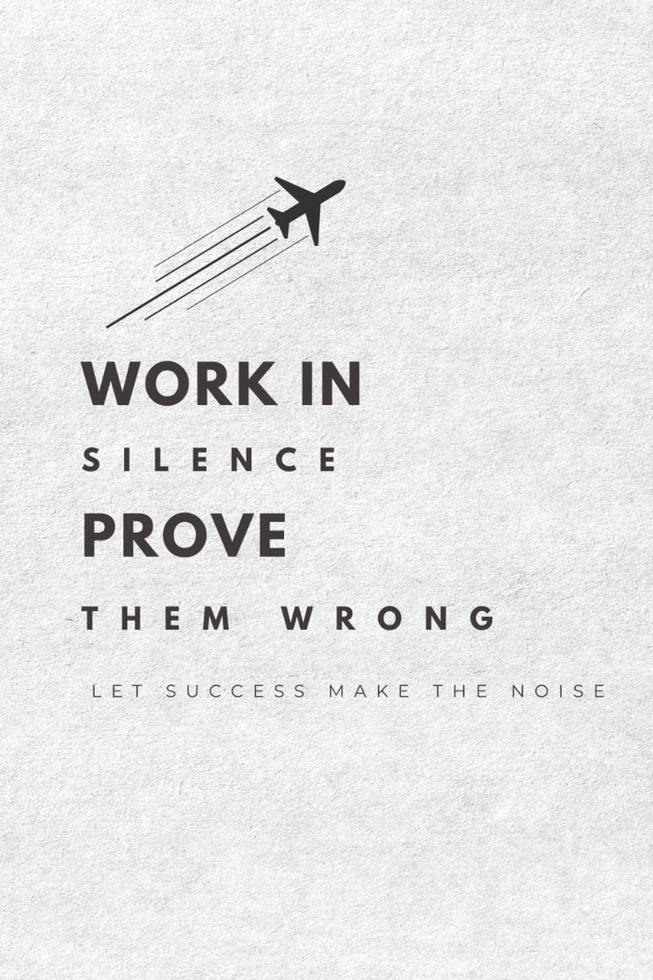 Work In Silence Motivational Quote Poster