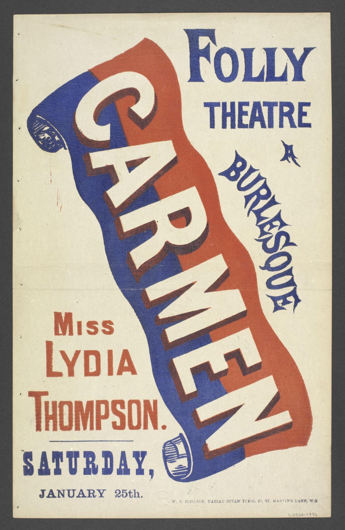 Vintage Carmen Burlesque Theatre Poster