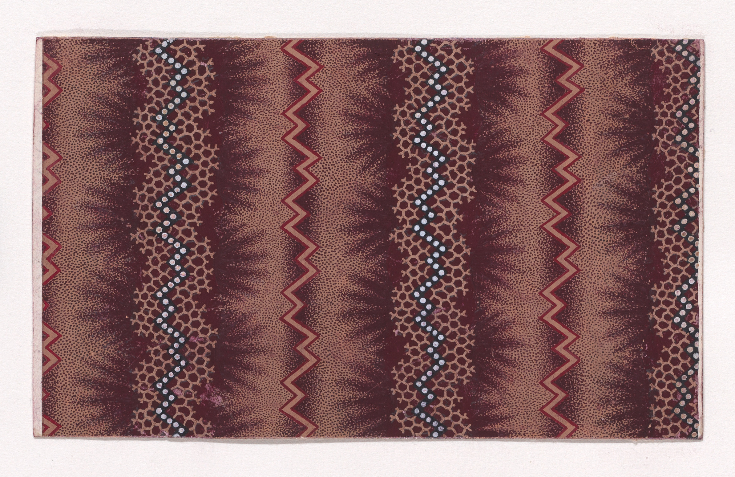 Vintage Striped Geometric Textile Pattern