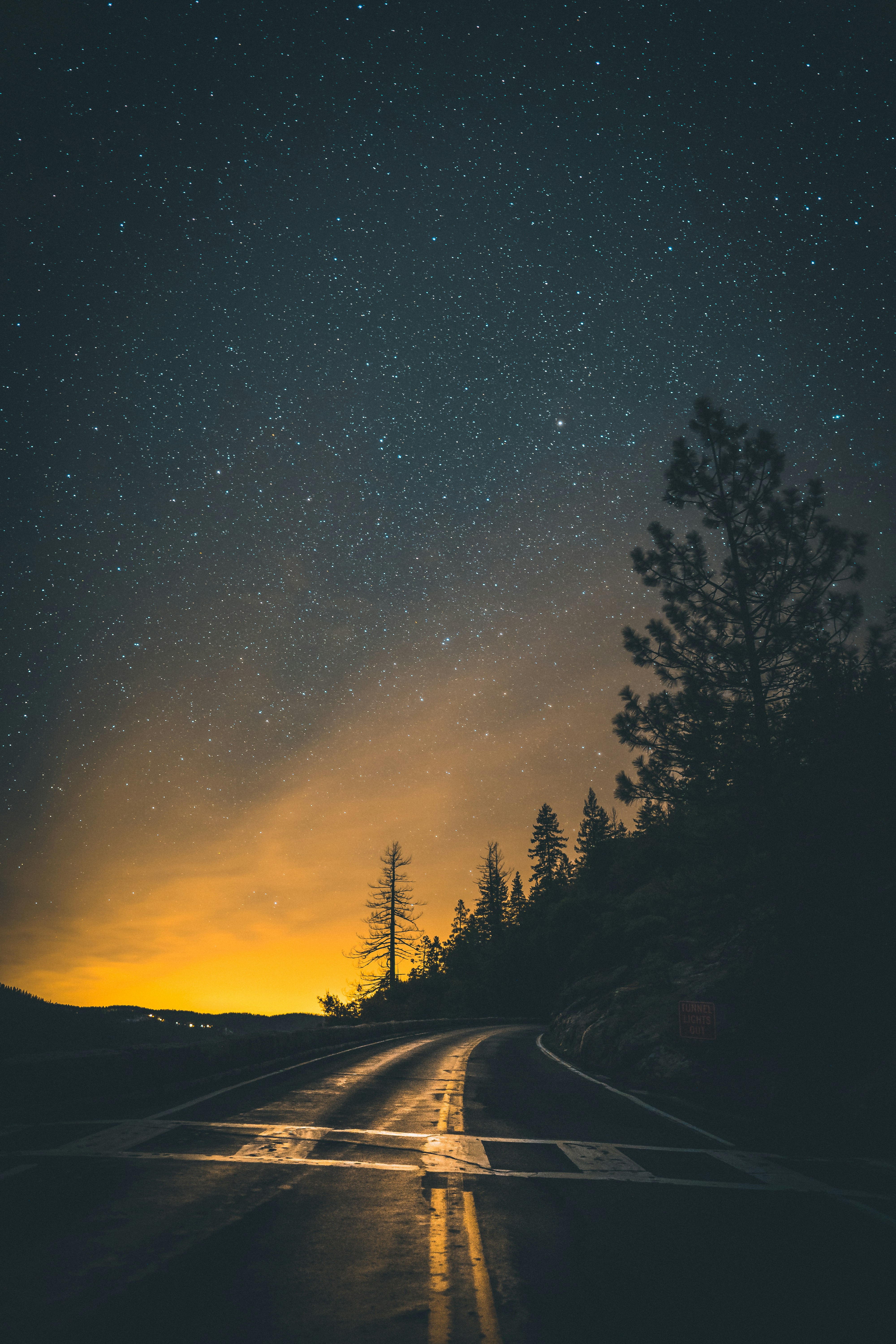 Starry Night Mountain Road