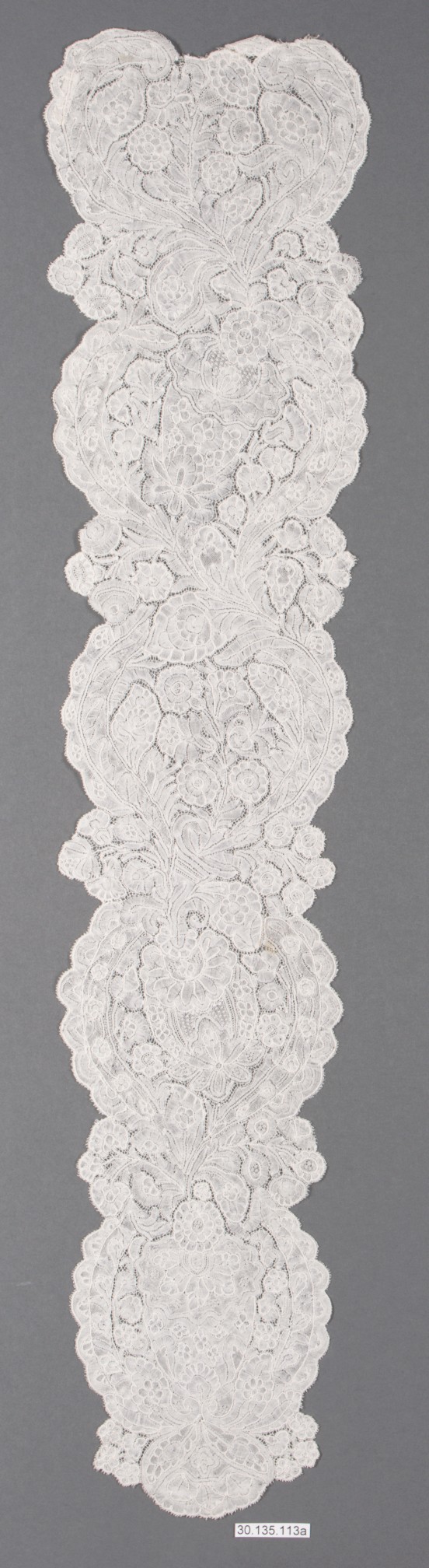 White Floral Handmade Lace Panel
