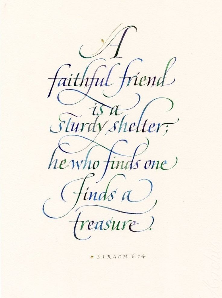 Faithful Friend Bible Verse Calligraphy