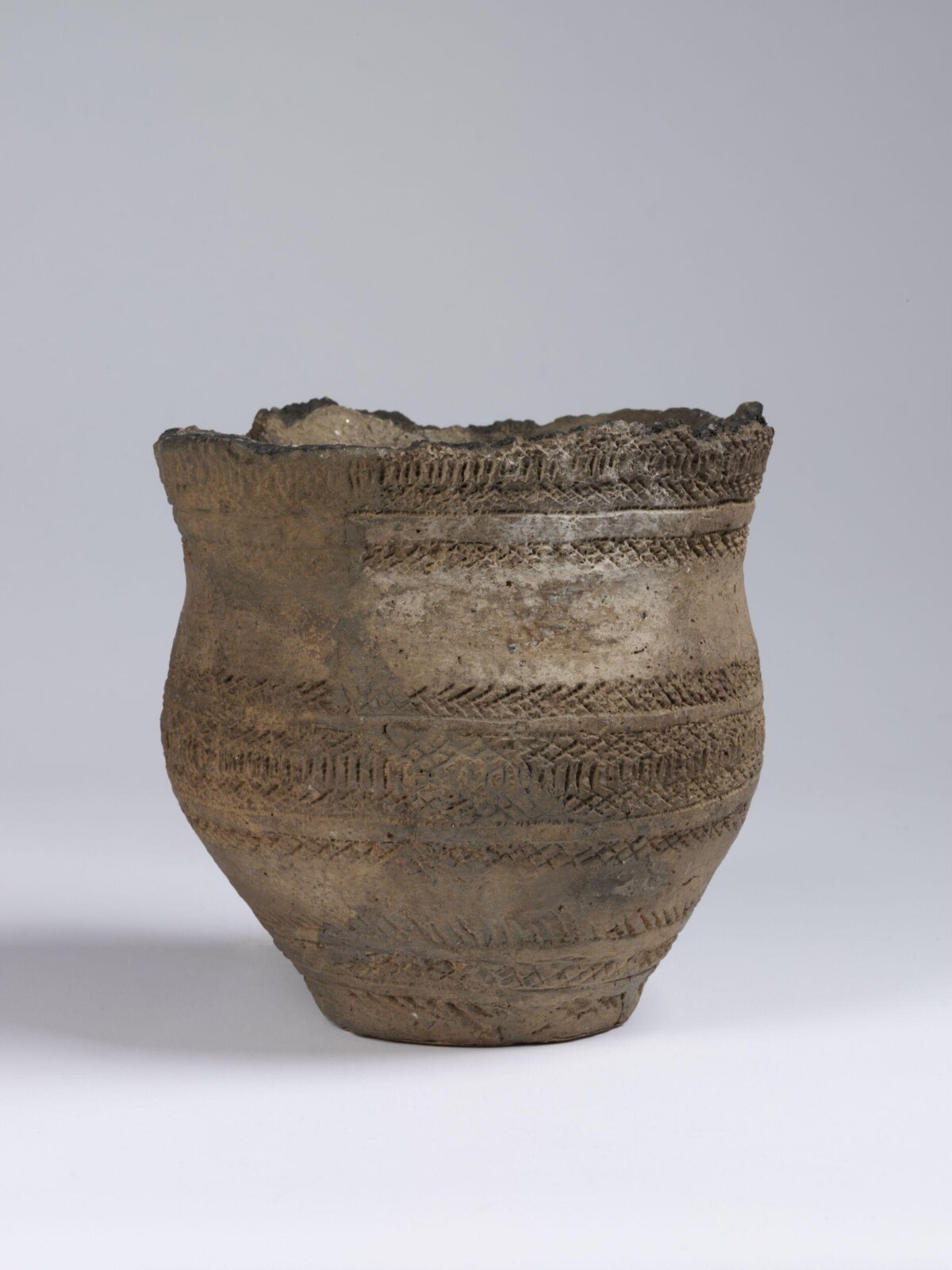 Ancient Cord-marked Pottery Jar