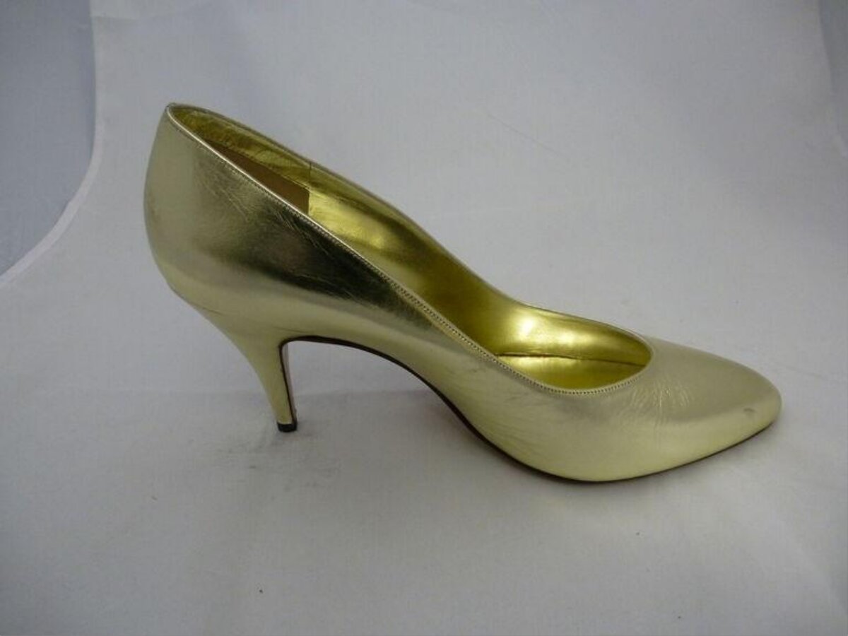 Shiny Gold High Heel Pump