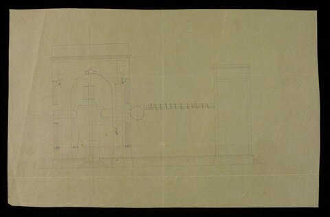 Architectural Gate Pencil Sketch