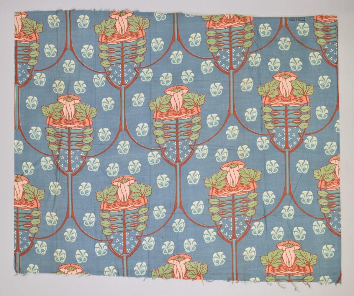 Vintage Floral Pattern Printed Textile
