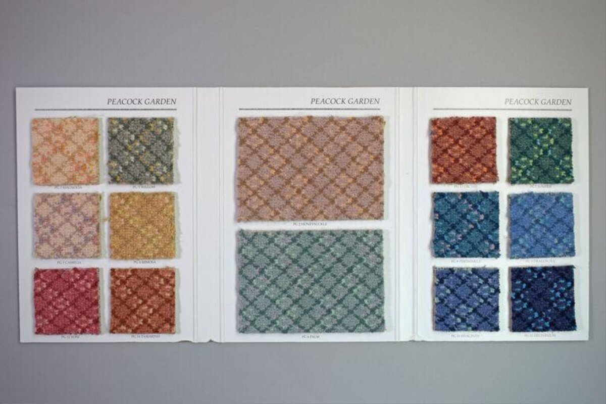 Peacock Garden Fabric Swatch Card — Desktop Backgrounds