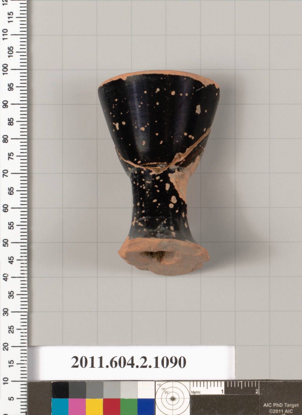 Ancient Black Glazed Pottery Fragment