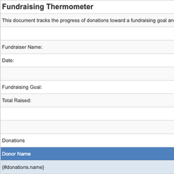 Fundraising Thermometer