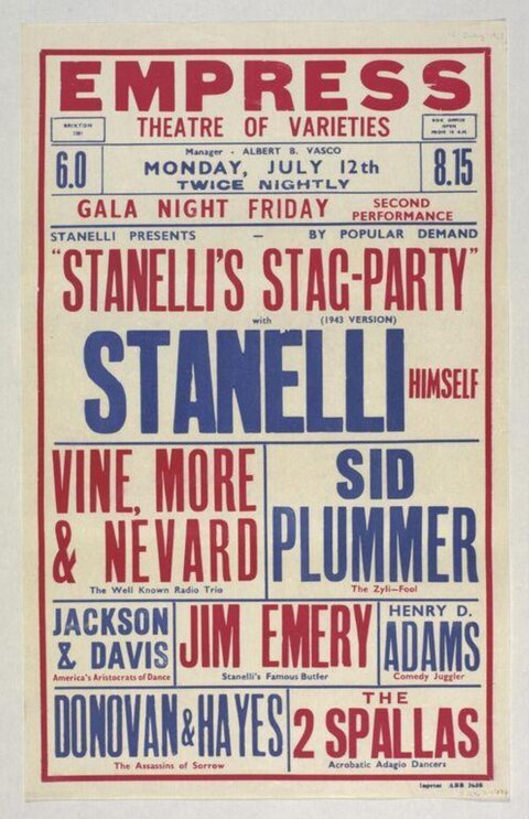 Vintage Empress Theatre Variety Show Poster