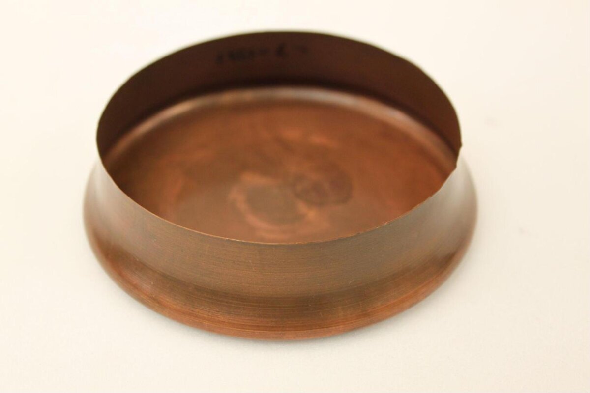 Shallow Empty Round Copper Vessel