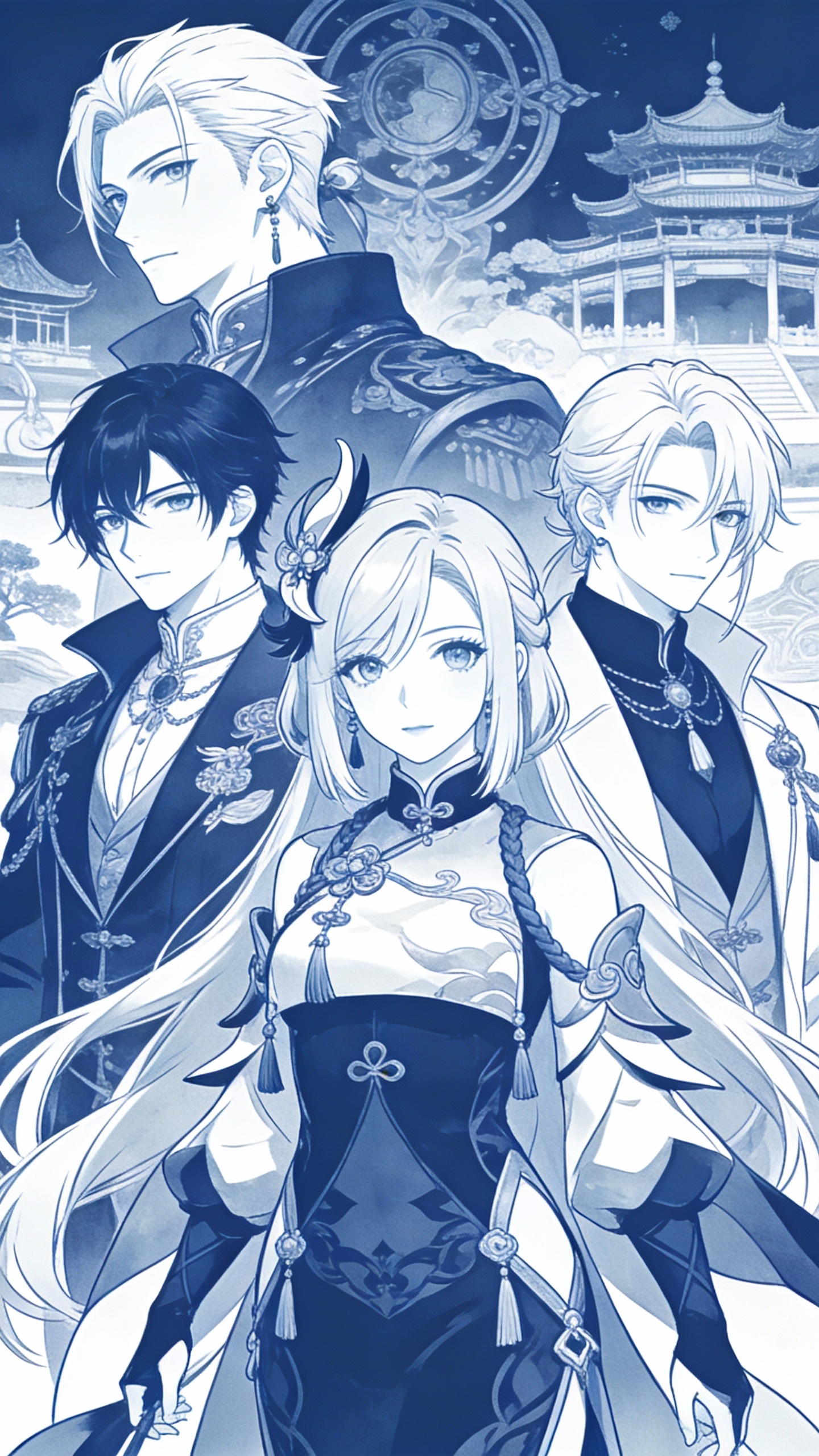 Anime Chinese Style Character Group Portrait