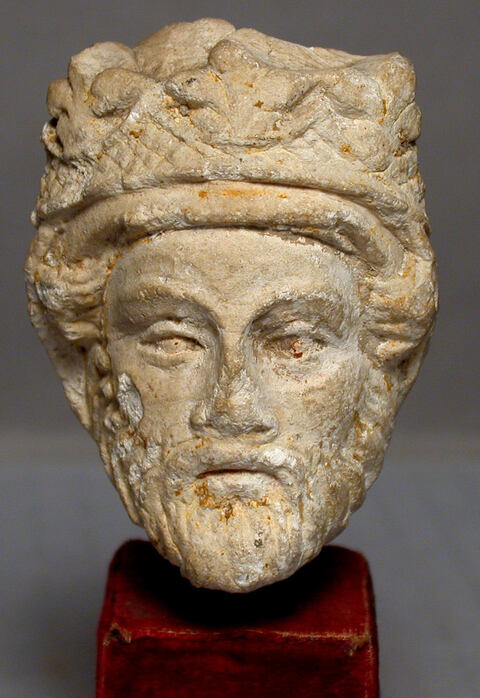 Ancient Bearded Male Stone Head Sculpture