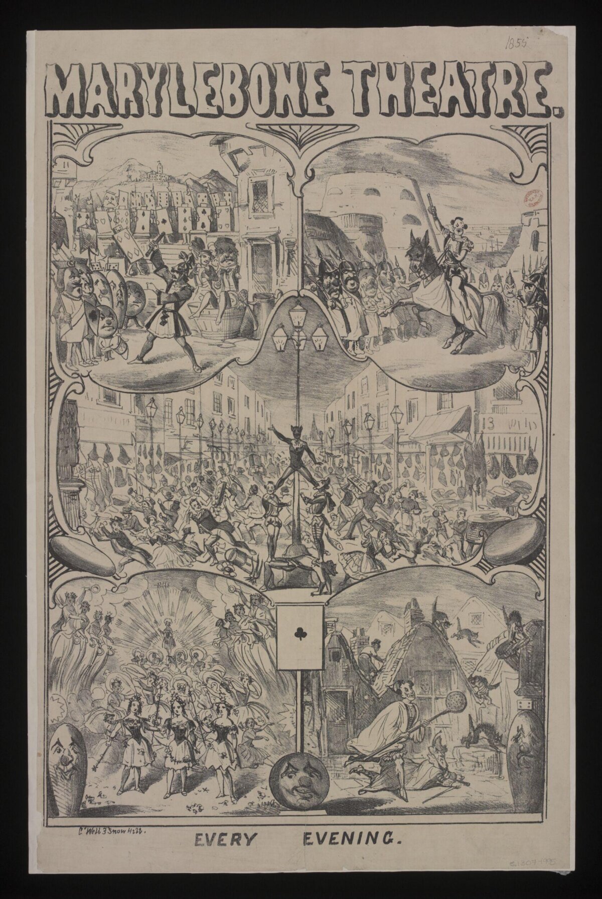 1855 Marylebone Theatre Poster